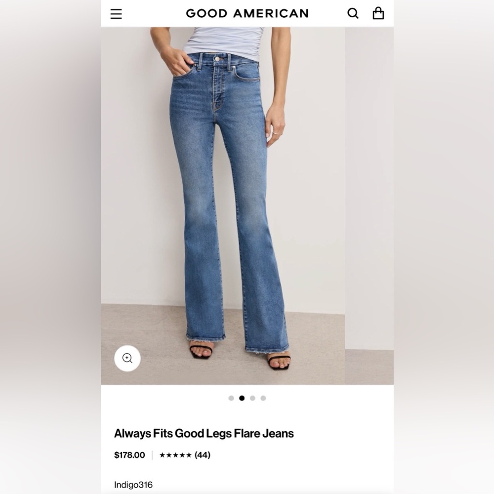 Good American Good Flare Jeans - 6